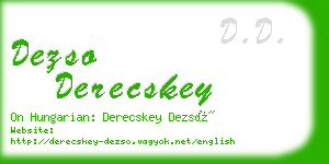 dezso derecskey business card